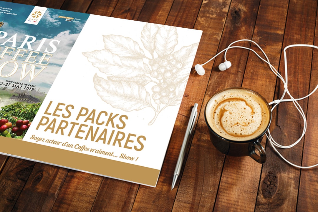 Création et conception graphique du dossier de présentation pour le salon «Paris Coffee Show 2019» pour la ville de Bordeaux avec Eugénie Stratégie, chargée de communication.