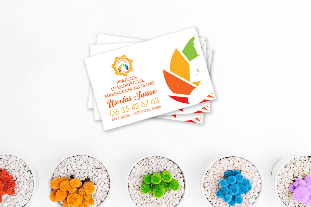 Création et conception graphique pour Nicolas Saison - Positive Énergie, praticien en énergétique