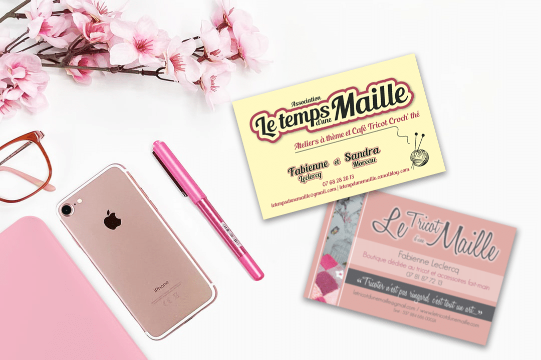 Création et réalisation graphique pour Le Tricot d’une Maille, boutique dédiée au tricot et accessoires fait-main